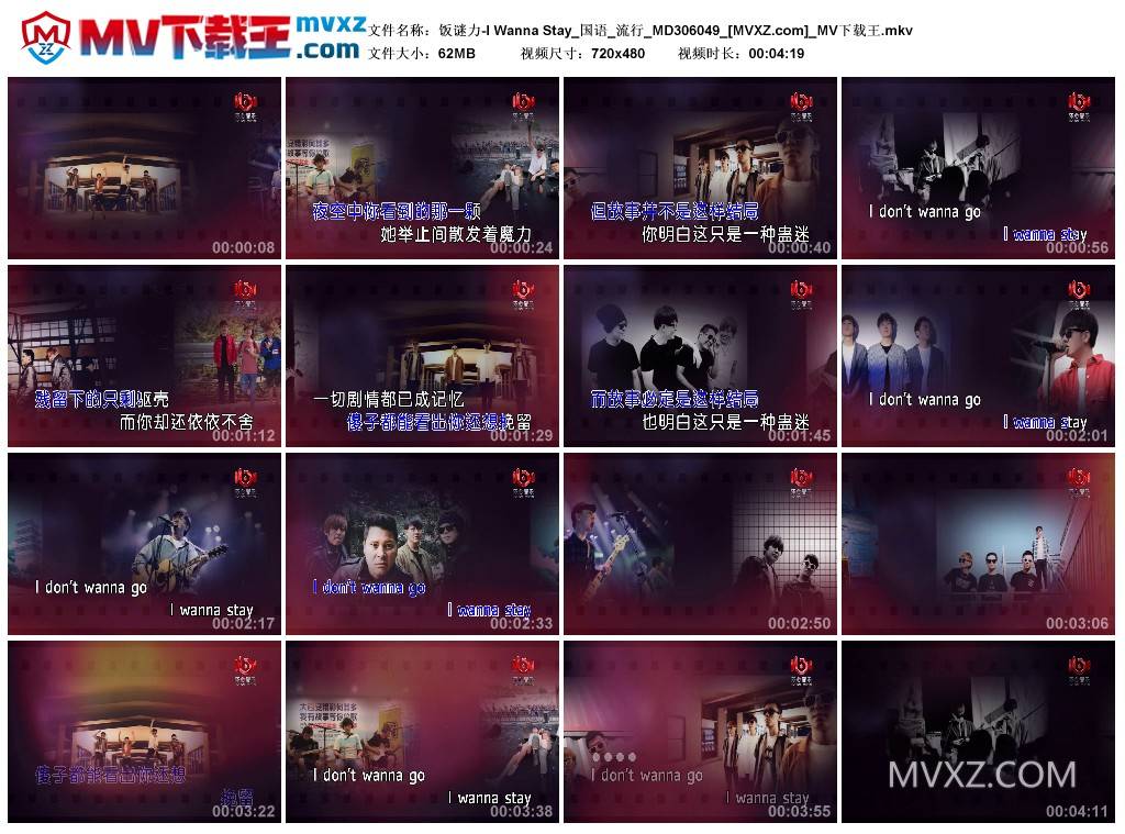 饭谜力-I Wanna Stay_国语_流行_MD306049